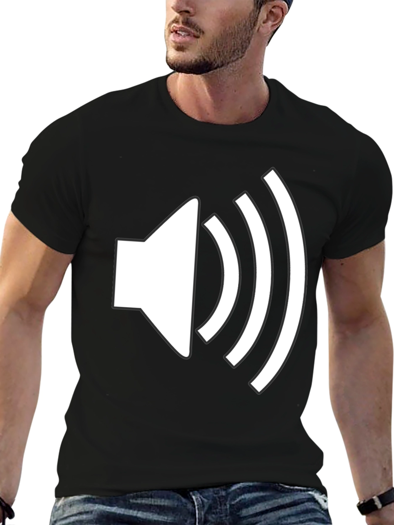Sound Wave T-Shirt - Black Graphic Tee