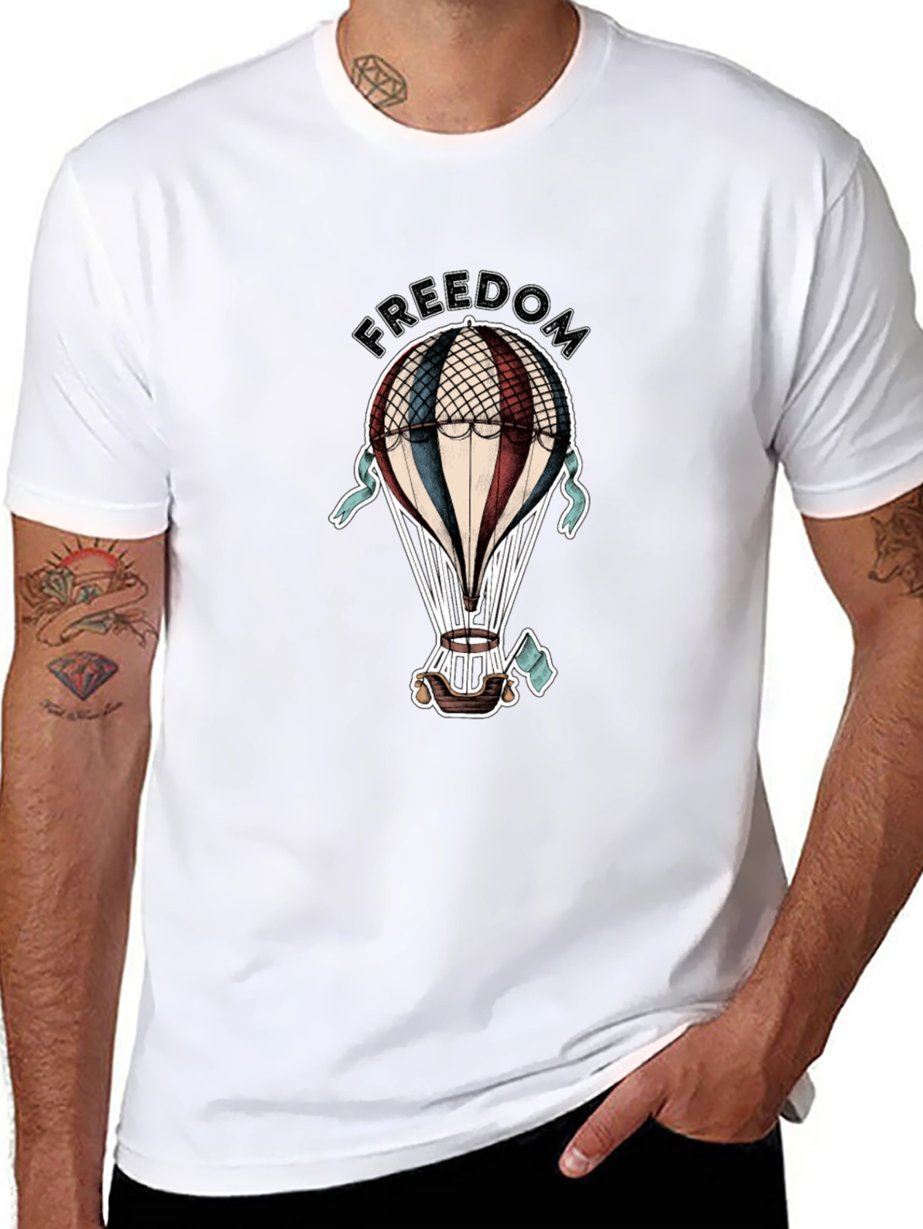 Freedom Hot Air Balloon Graphic Tee