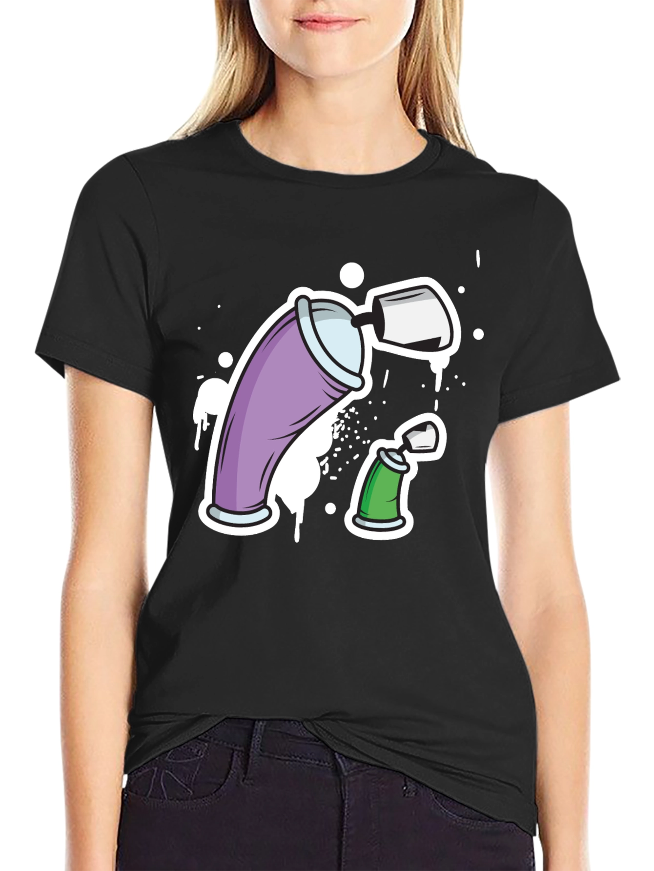 Graffiti Spray Cans Graphic Tee