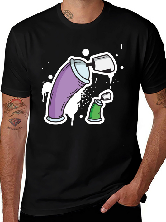 Graffiti Spray Cans Graphic Tee