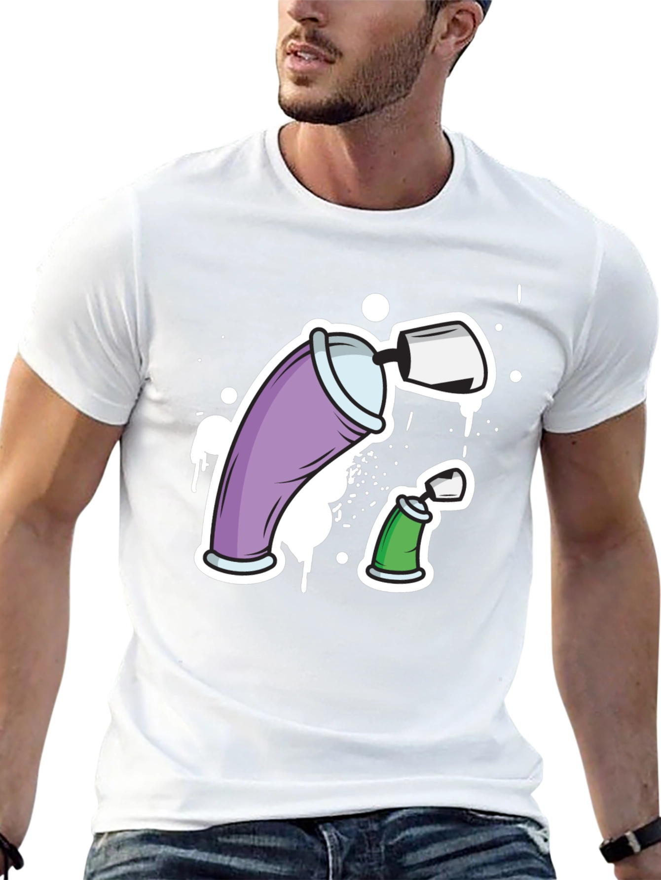 Graffiti Spray Cans Graphic Tee