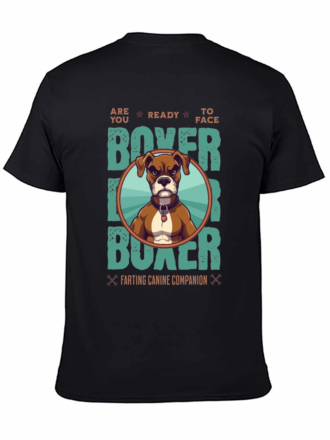 Boxer Dog Graphic T-Shirt - Farting Canine Companion