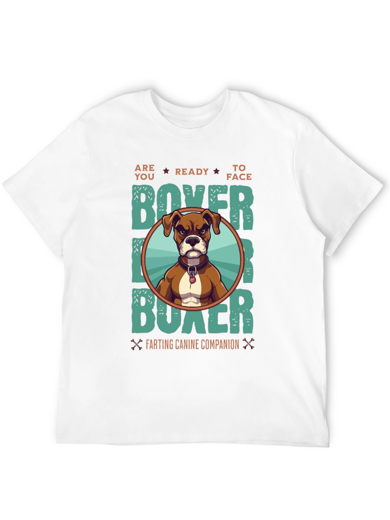 Boxer Dog Graphic T-Shirt - Farting Canine Companion