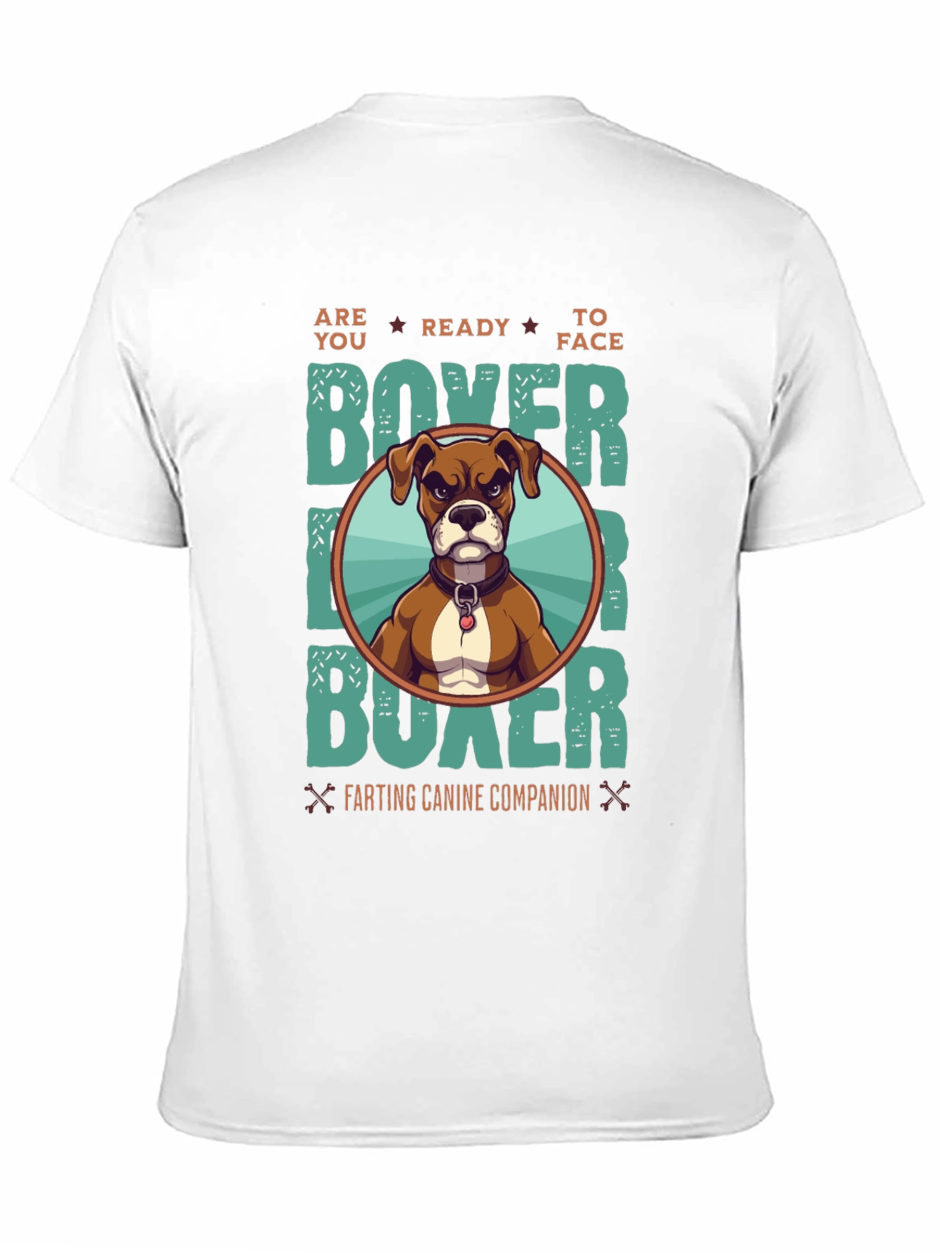Boxer Dog Graphic T-Shirt - Farting Canine Companion