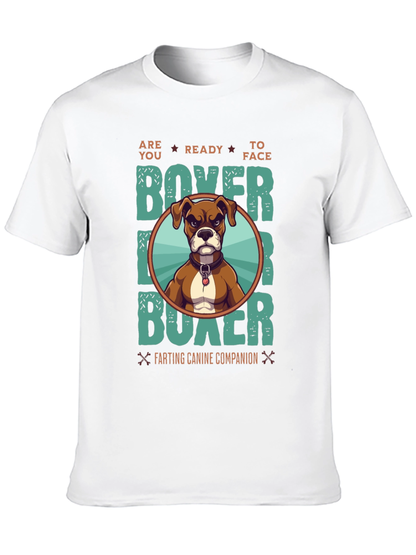 Boxer Dog Graphic T-Shirt - Farting Canine Companion
