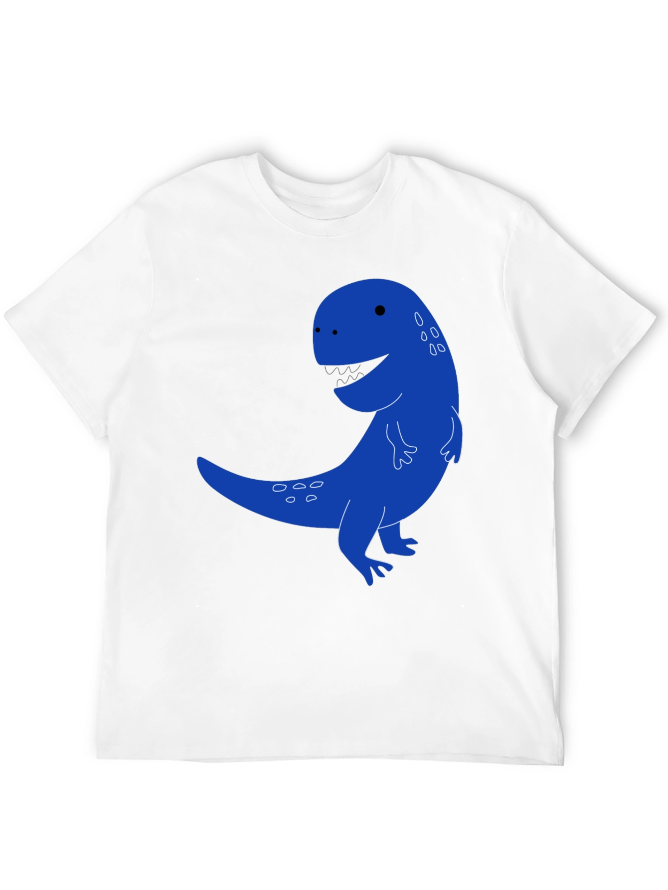 Cartoon Dinosaur Graphic Tee - Black Casual T-Shirt