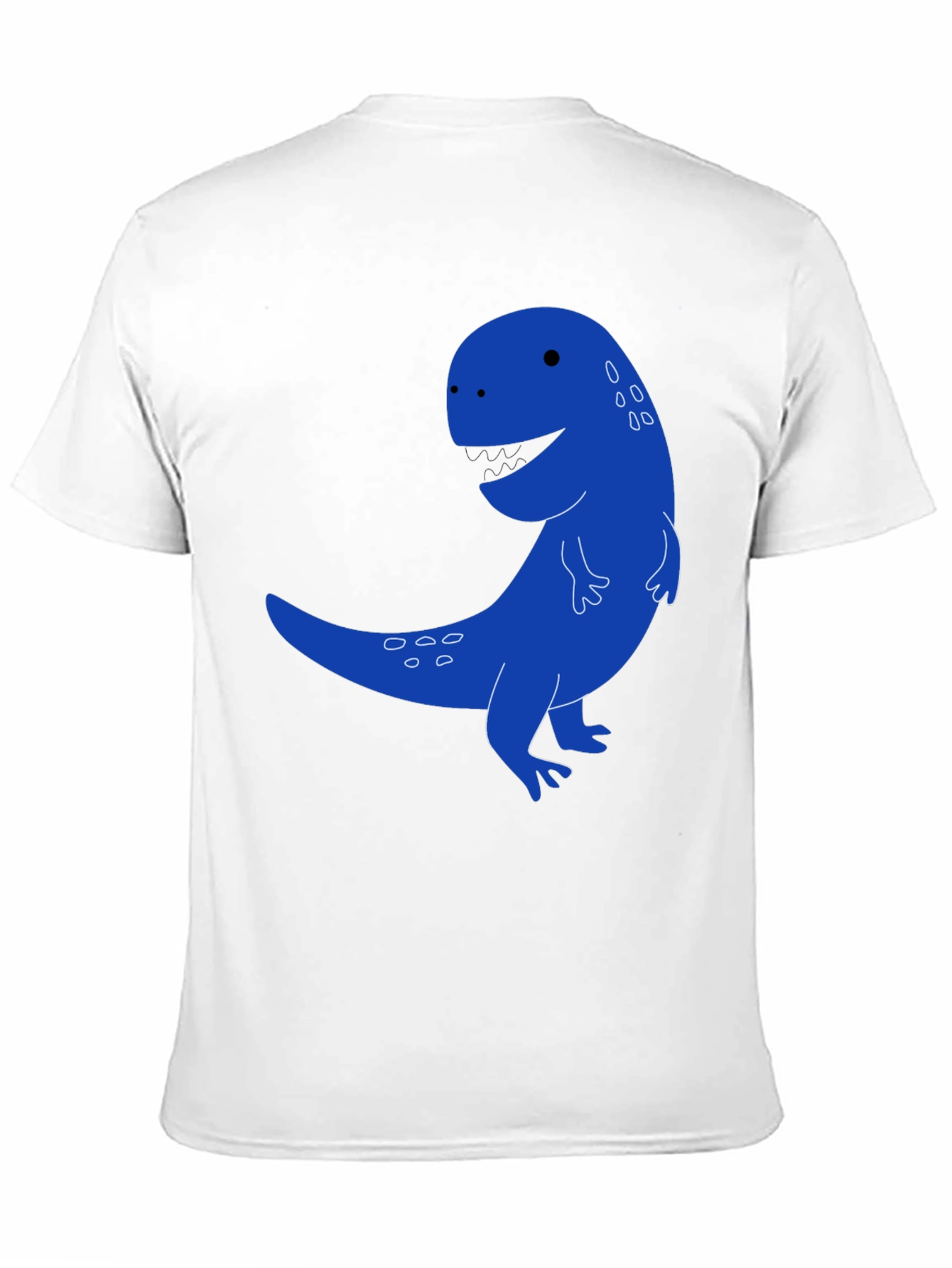 Cartoon Dinosaur Graphic Tee - Black Casual T-Shirt