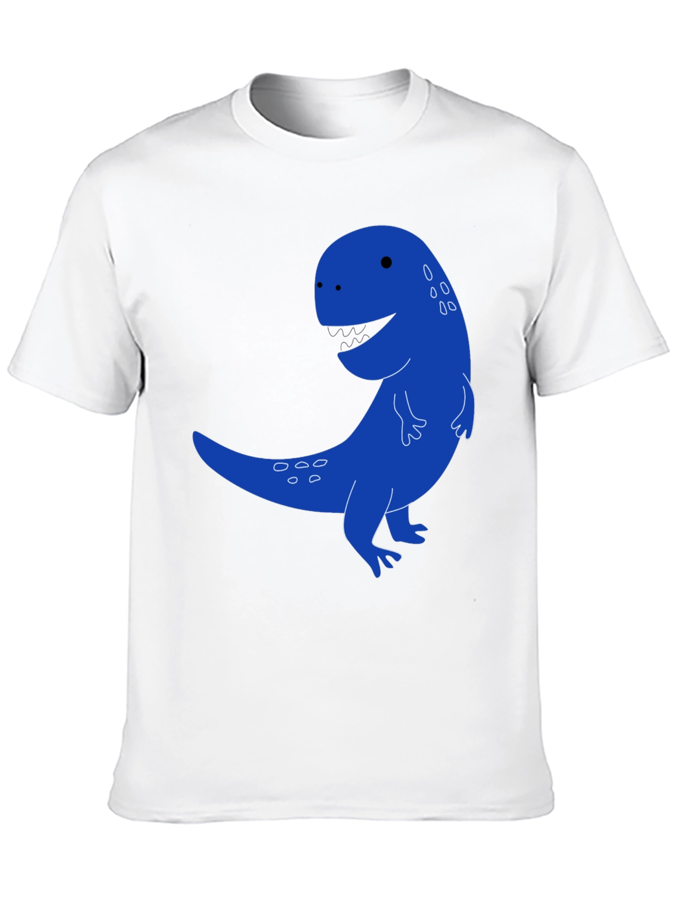 Cartoon Dinosaur Graphic Tee - Black Casual T-Shirt