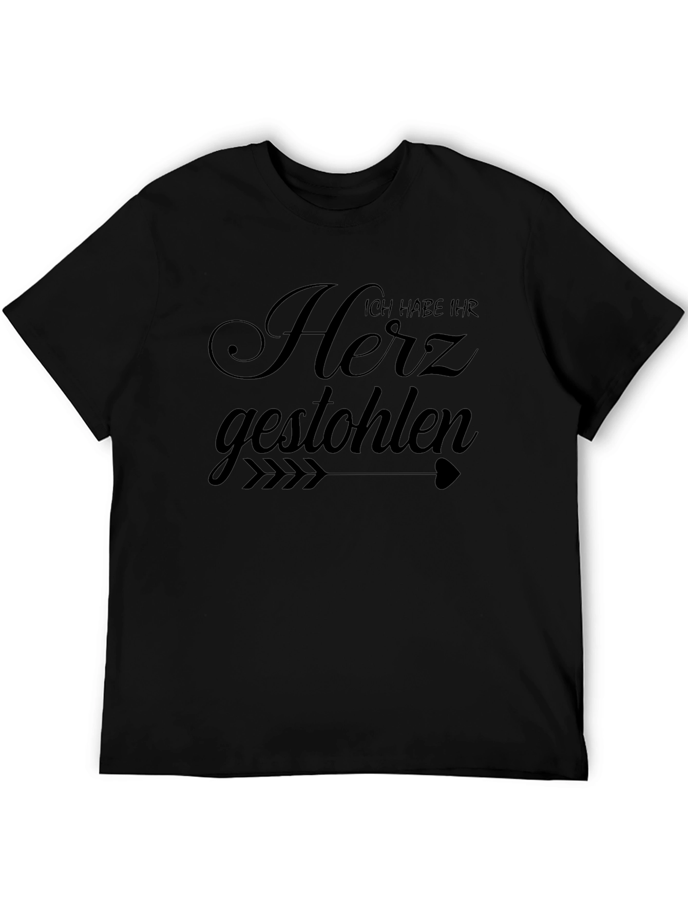 Ich Habe Ihr Herz Gestohlen Funny Black T-Shirt