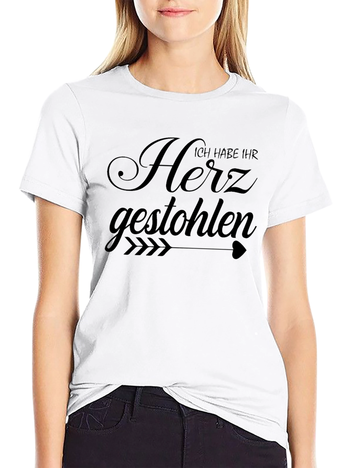Ich Habe Ihr Herz Gestohlen Funny Black T-Shirt