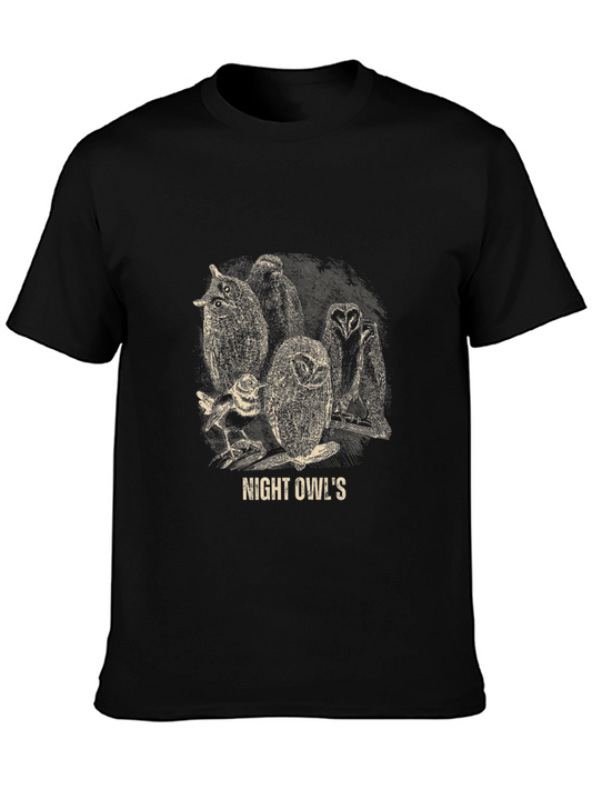 Night Owls Graphic T-Shirt - Mens Black Tee