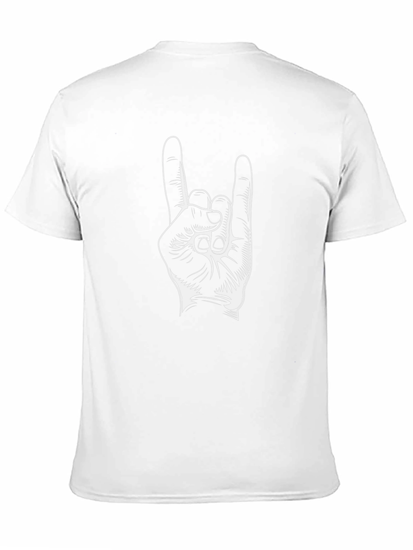 Rock On Hand Graphic Tee - Black Cotton T-Shirt