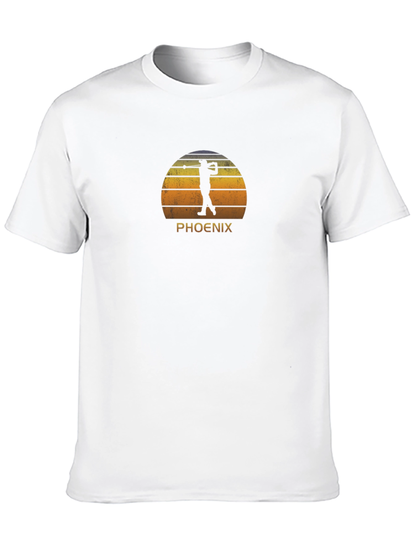 Phoenix Golfer Retro Sunset Graphic T-Shirt