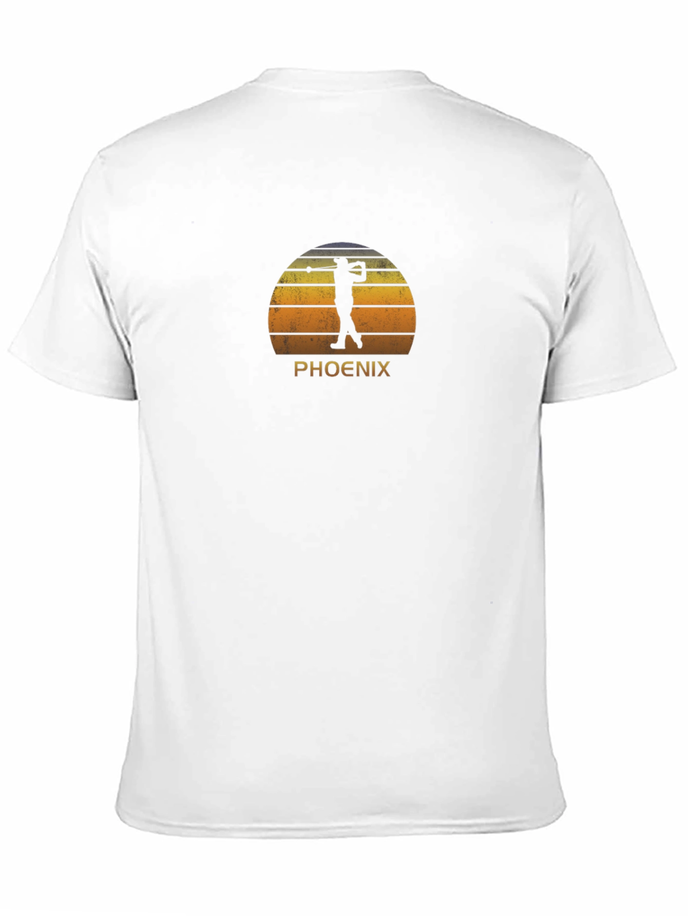 Phoenix Golfer Retro Sunset Graphic T-Shirt