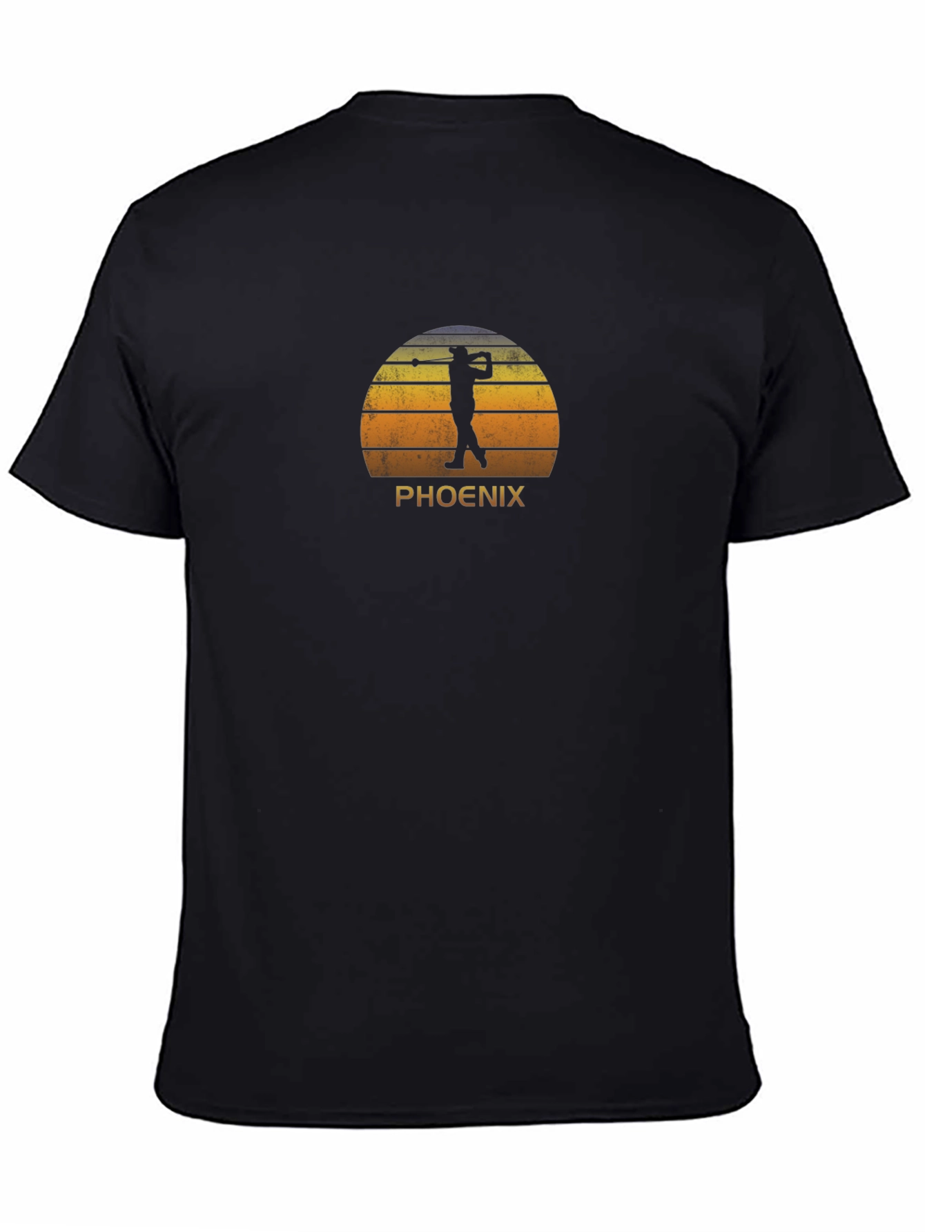 Phoenix Golfer Retro Sunset Graphic T-Shirt