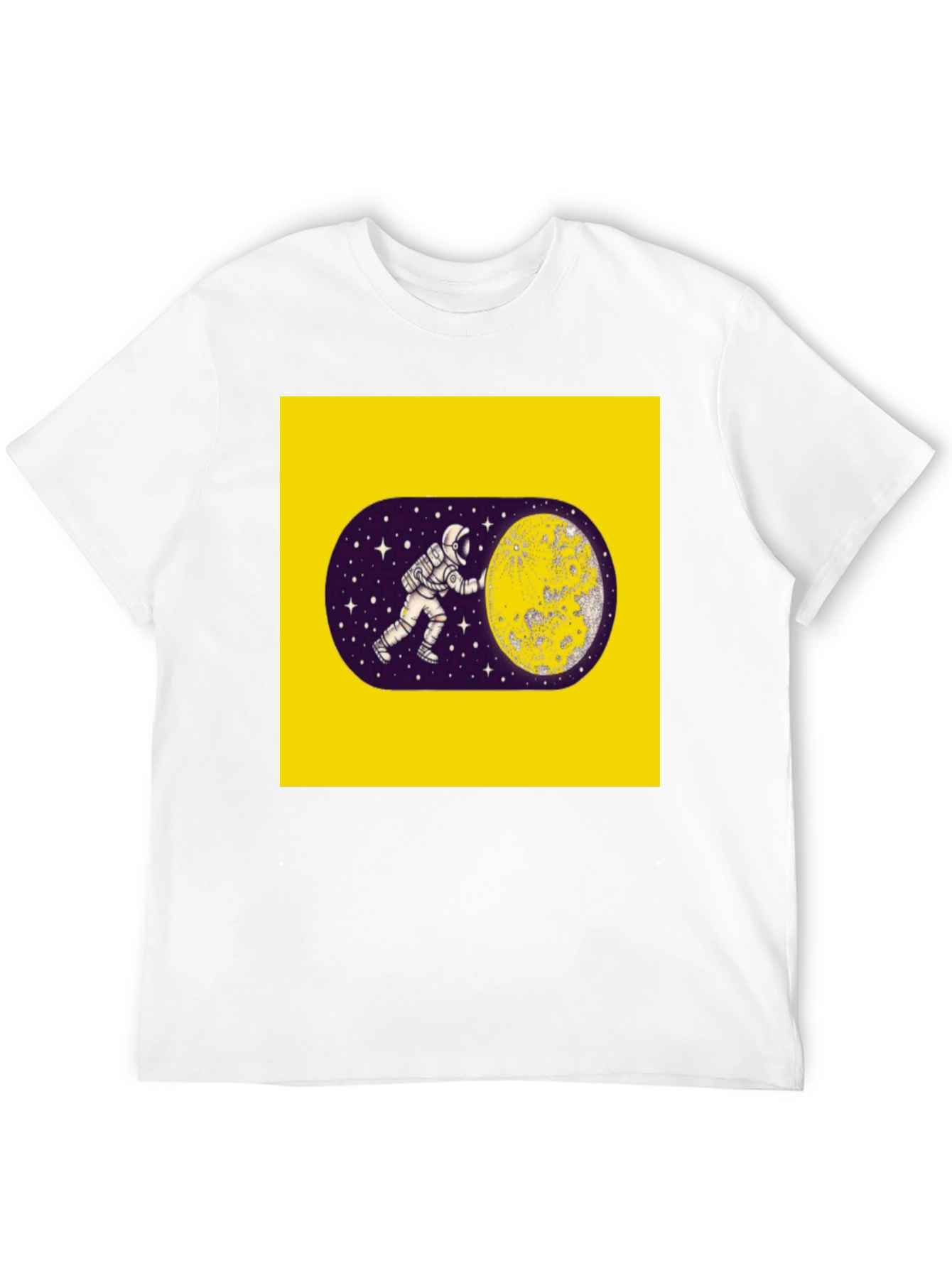 Astronaut Moon Graphic Black T-Shirt