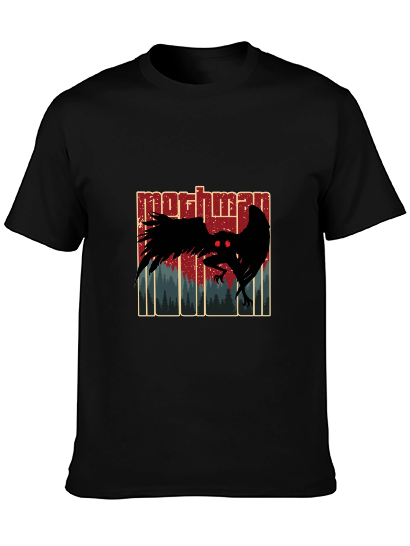 Mothman Graphic Tee - Cryptid Design T-Shirt