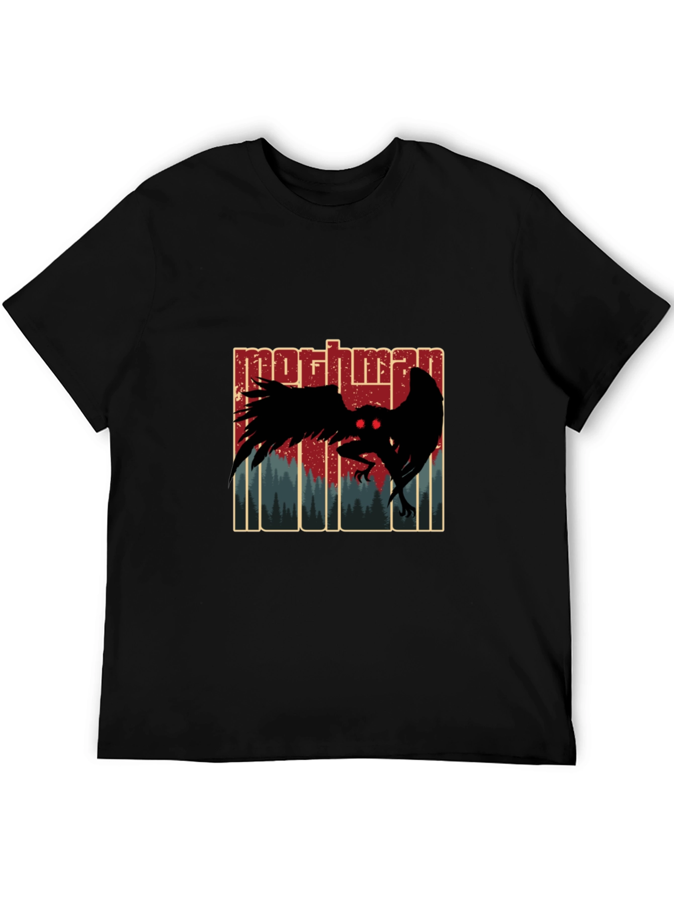 Mothman Graphic Tee - Cryptid Design T-Shirt
