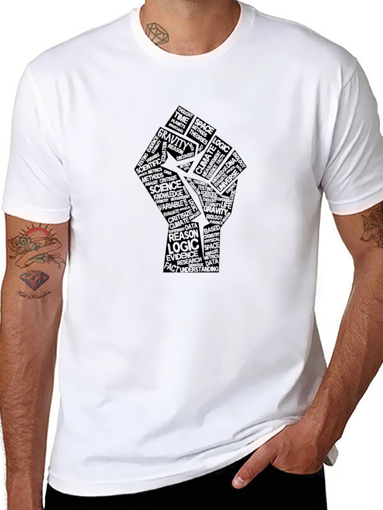 Science Fist T-Shirt - Knowledge is Power