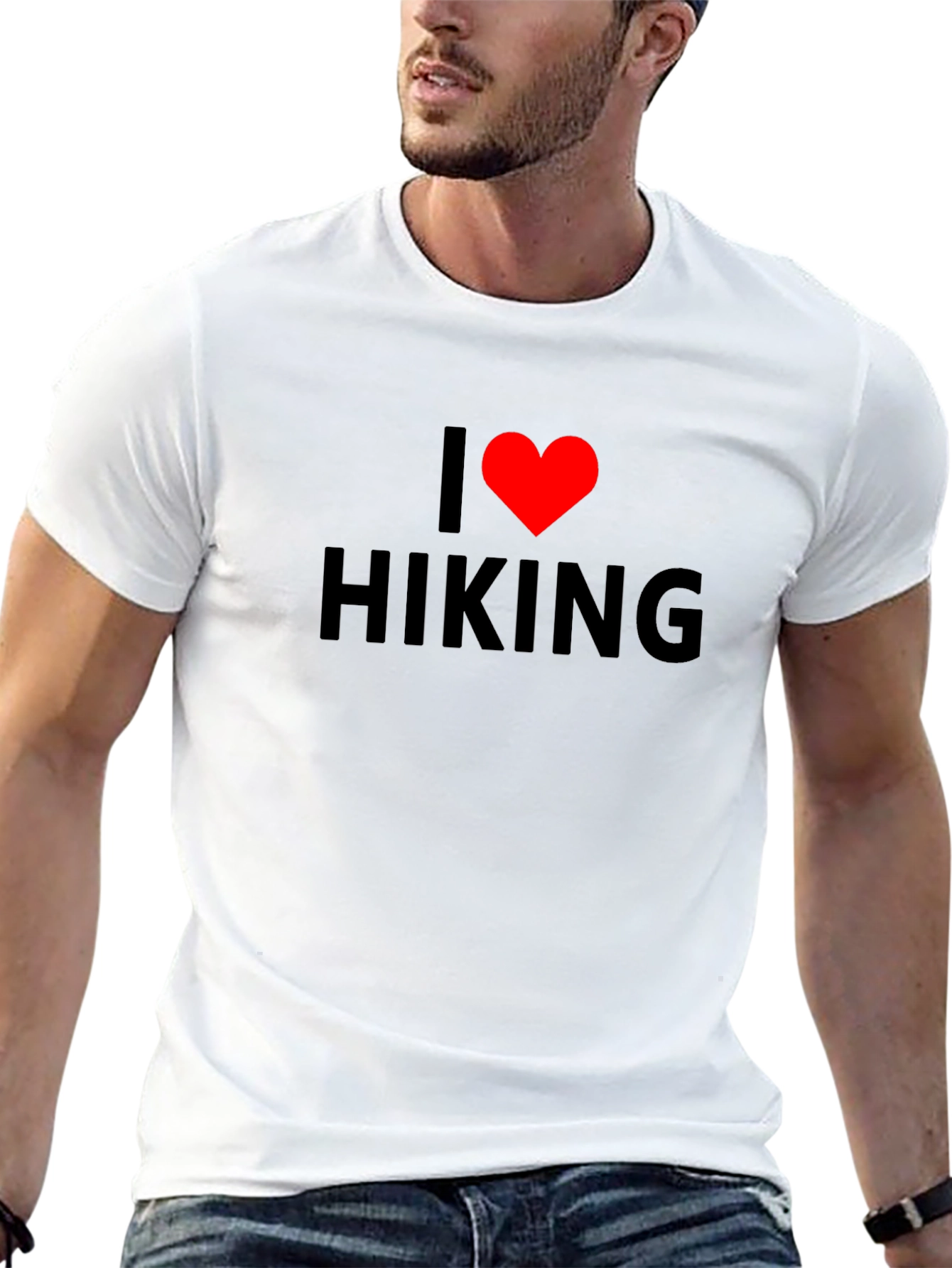 I Love Hiking T-Shirt - Heart Design