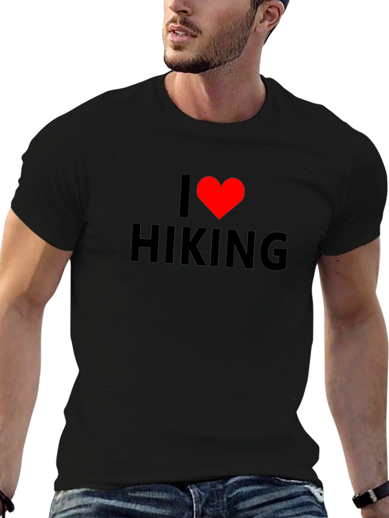 I Love Hiking T-Shirt - Heart Design
