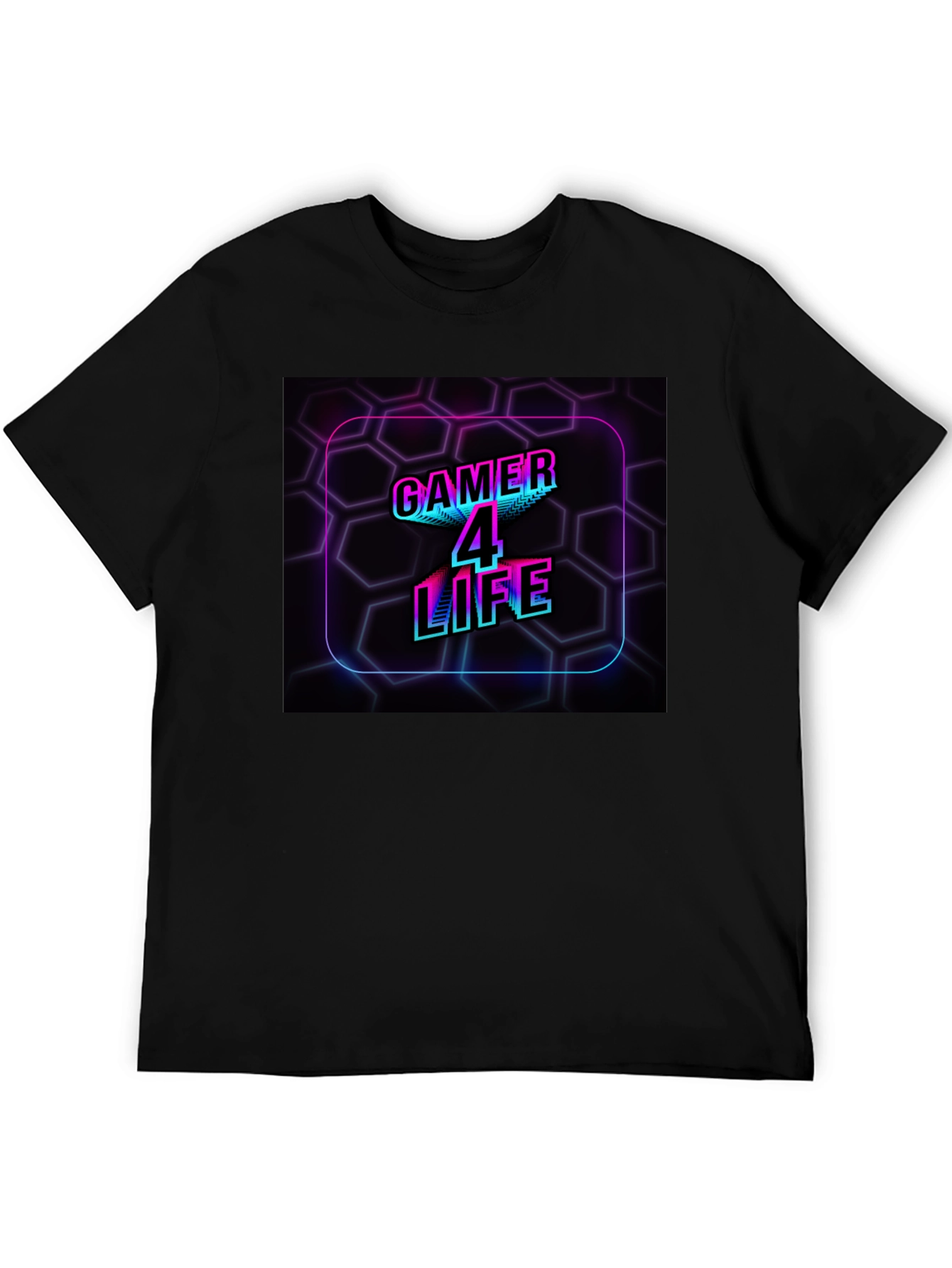 Gamer 4 Life Graphic T-Shirt - Black