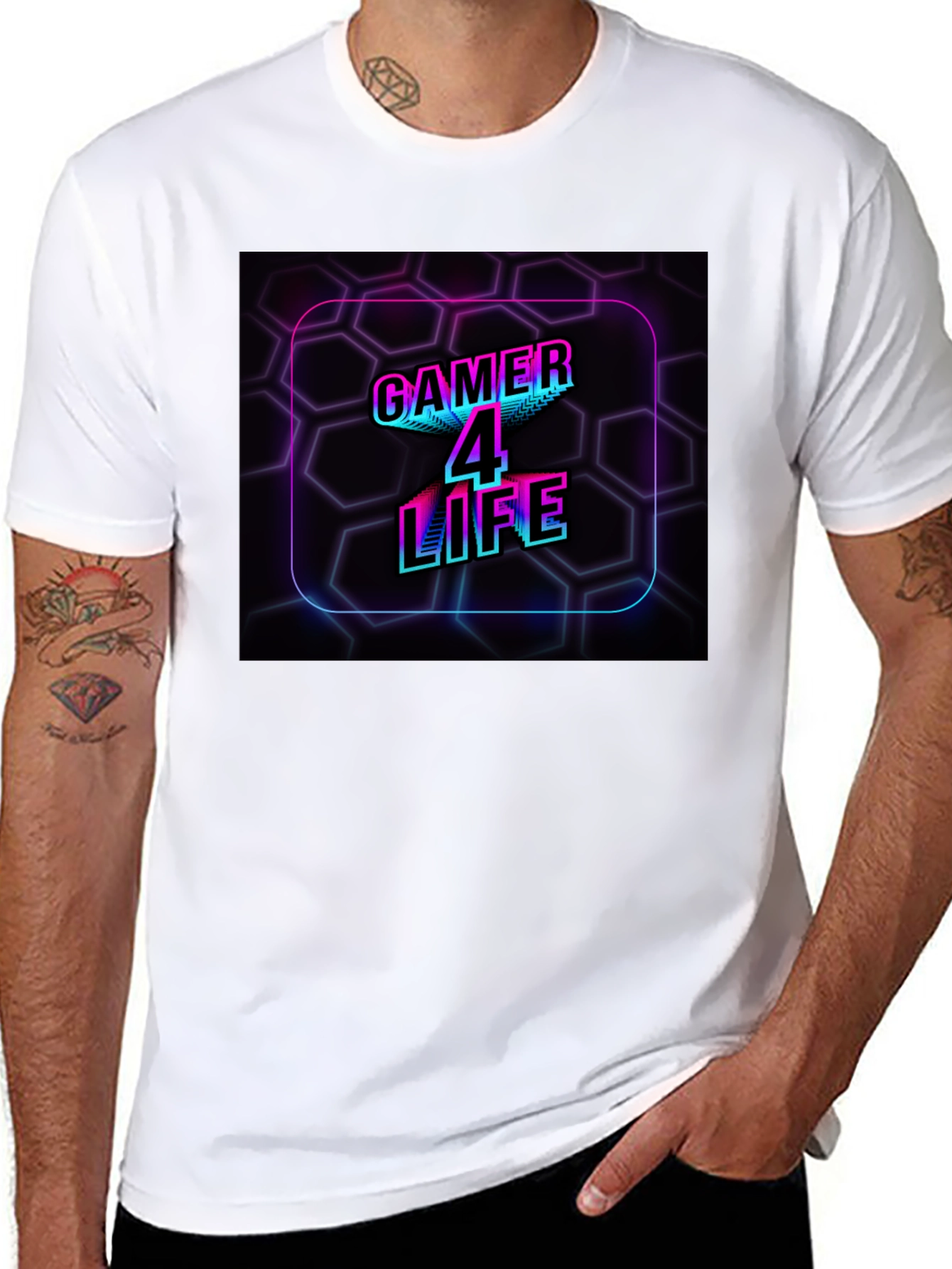 Gamer 4 Life Graphic T-Shirt - Black