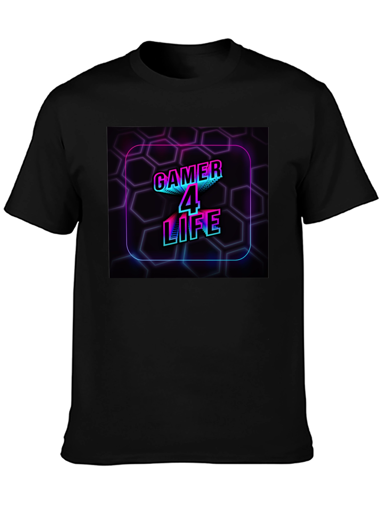 Gamer 4 Life Graphic T-Shirt - Black