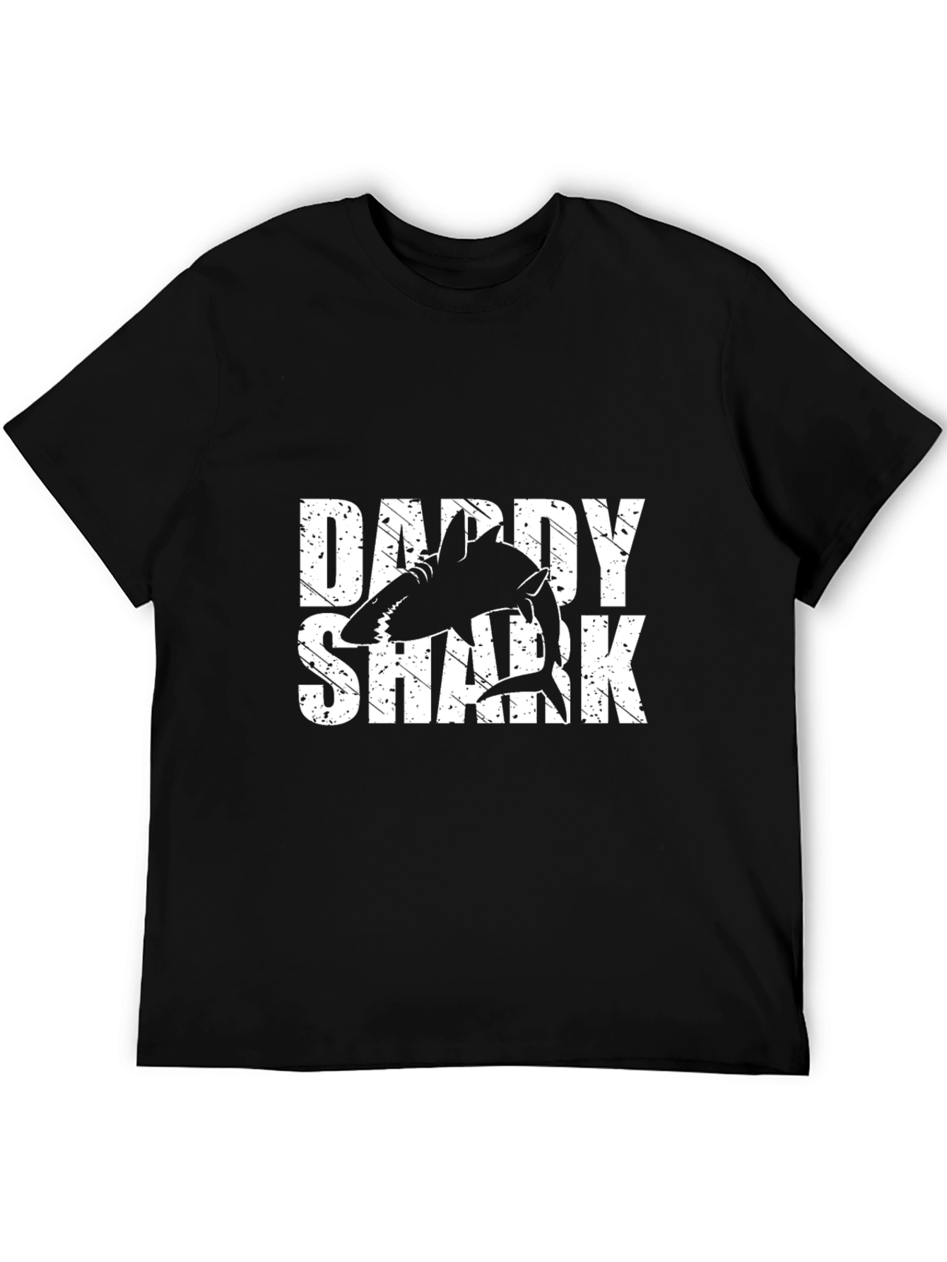 Daddy Shark Graphic Tee - Black Cotton T-Shirt