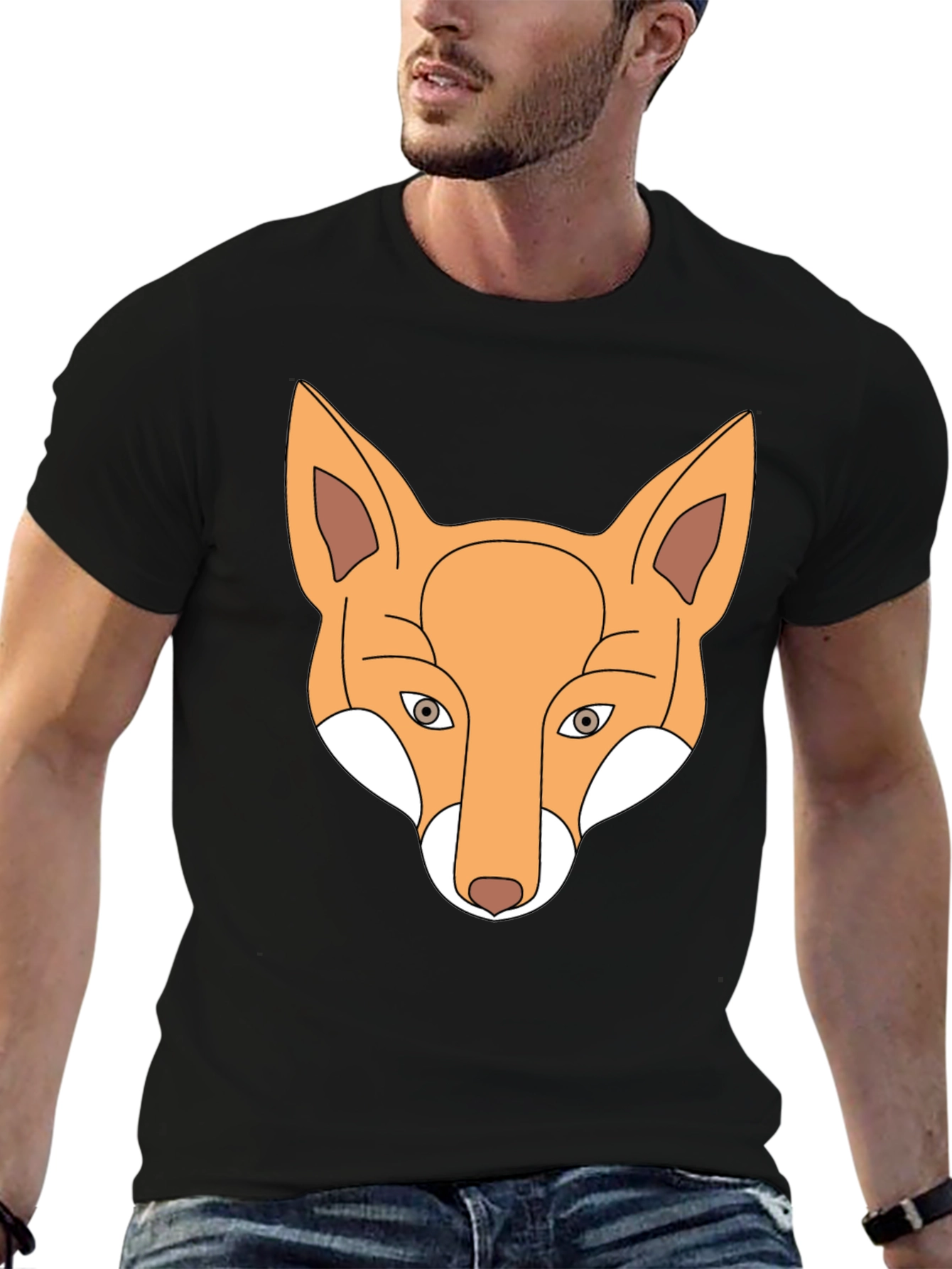 Fox Graphic Tee - Stylish Animal Print T-Shirt