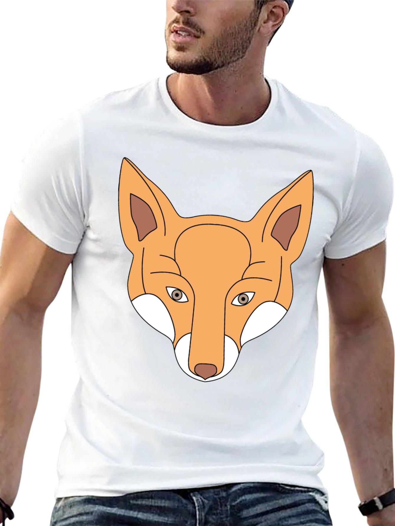 Fox Graphic Tee - Stylish Animal Print T-Shirt