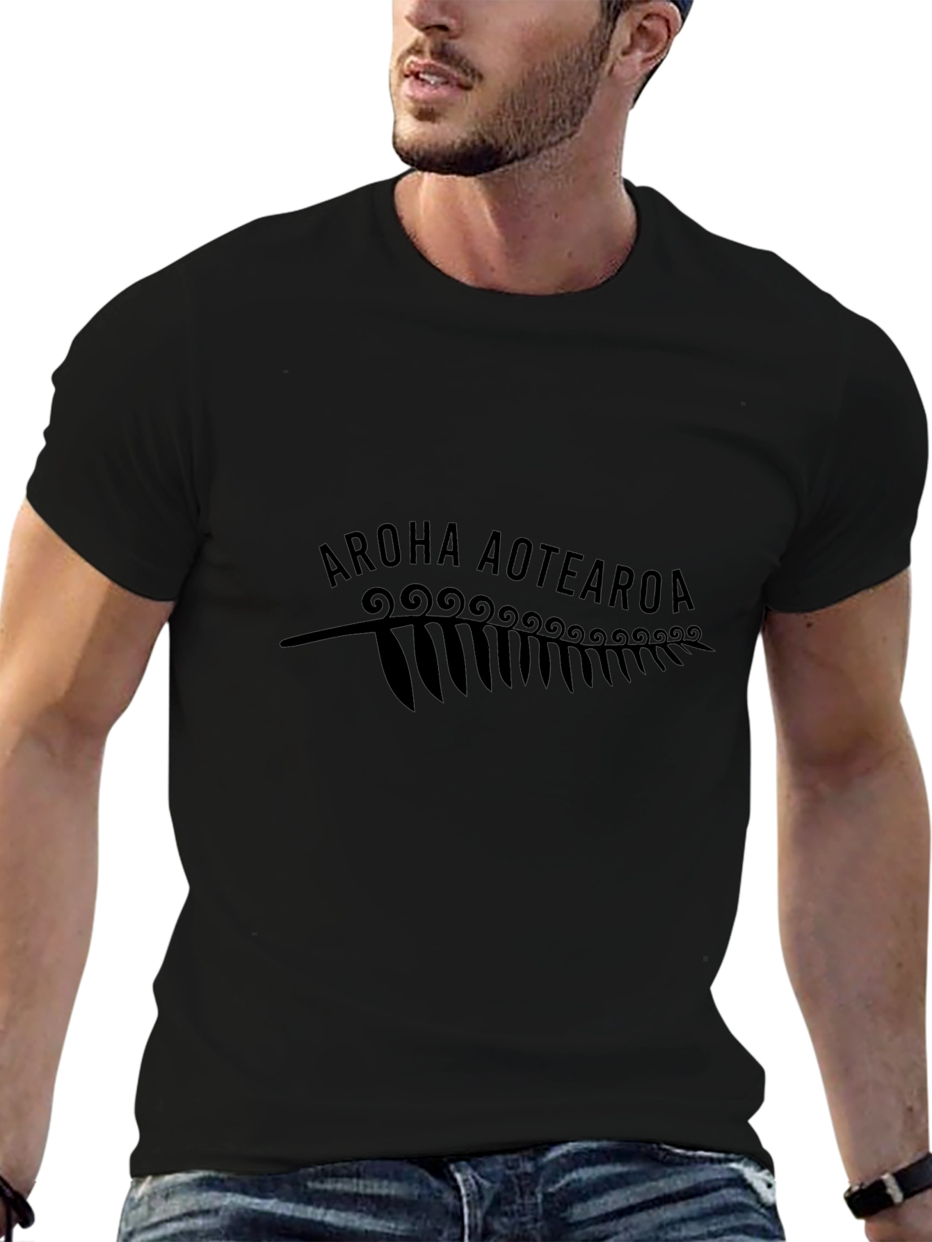 Aroha Aotearoa Black T-Shirt