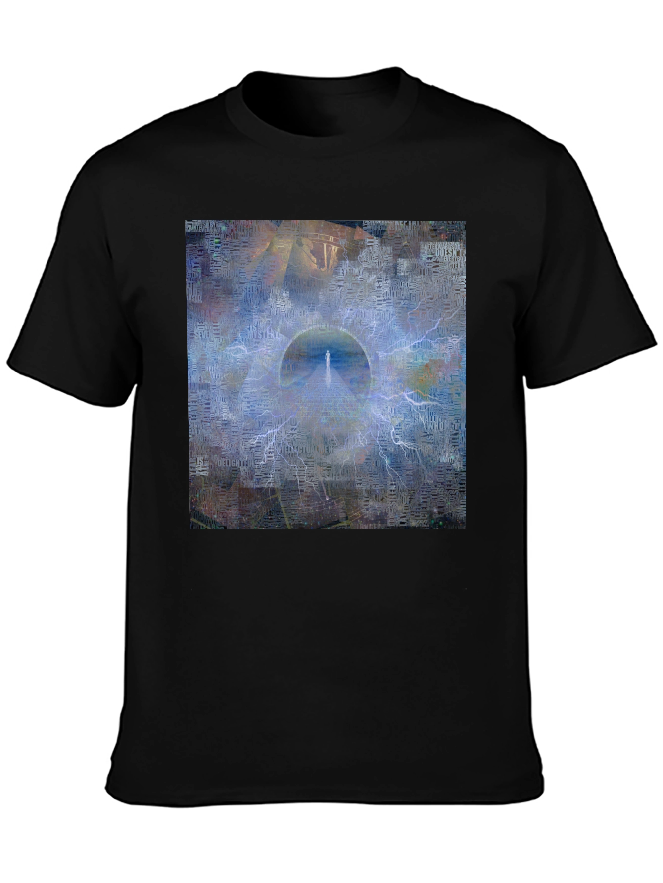 Abstract Portal Graphic Black T-Shirt