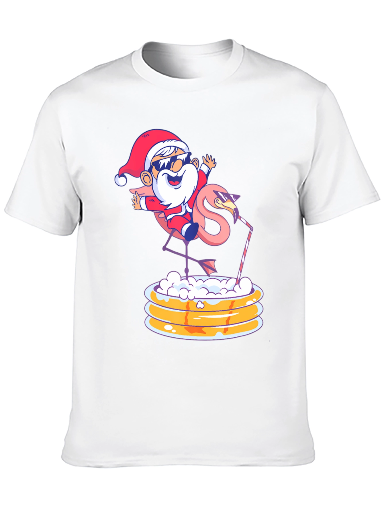 Festive Santa Flamingo T-Shirt