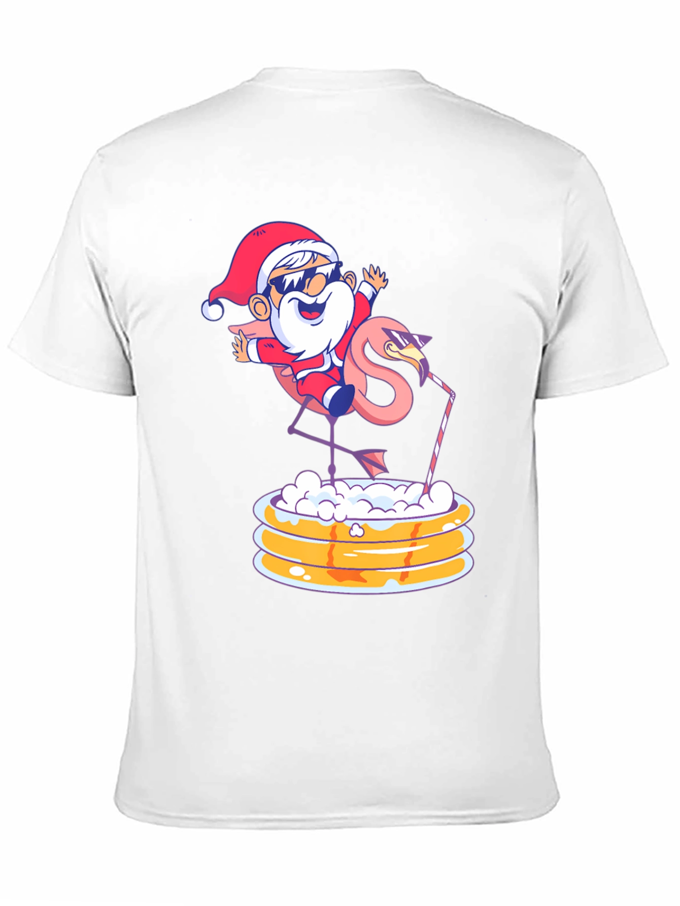 Festive Santa Flamingo T-Shirt