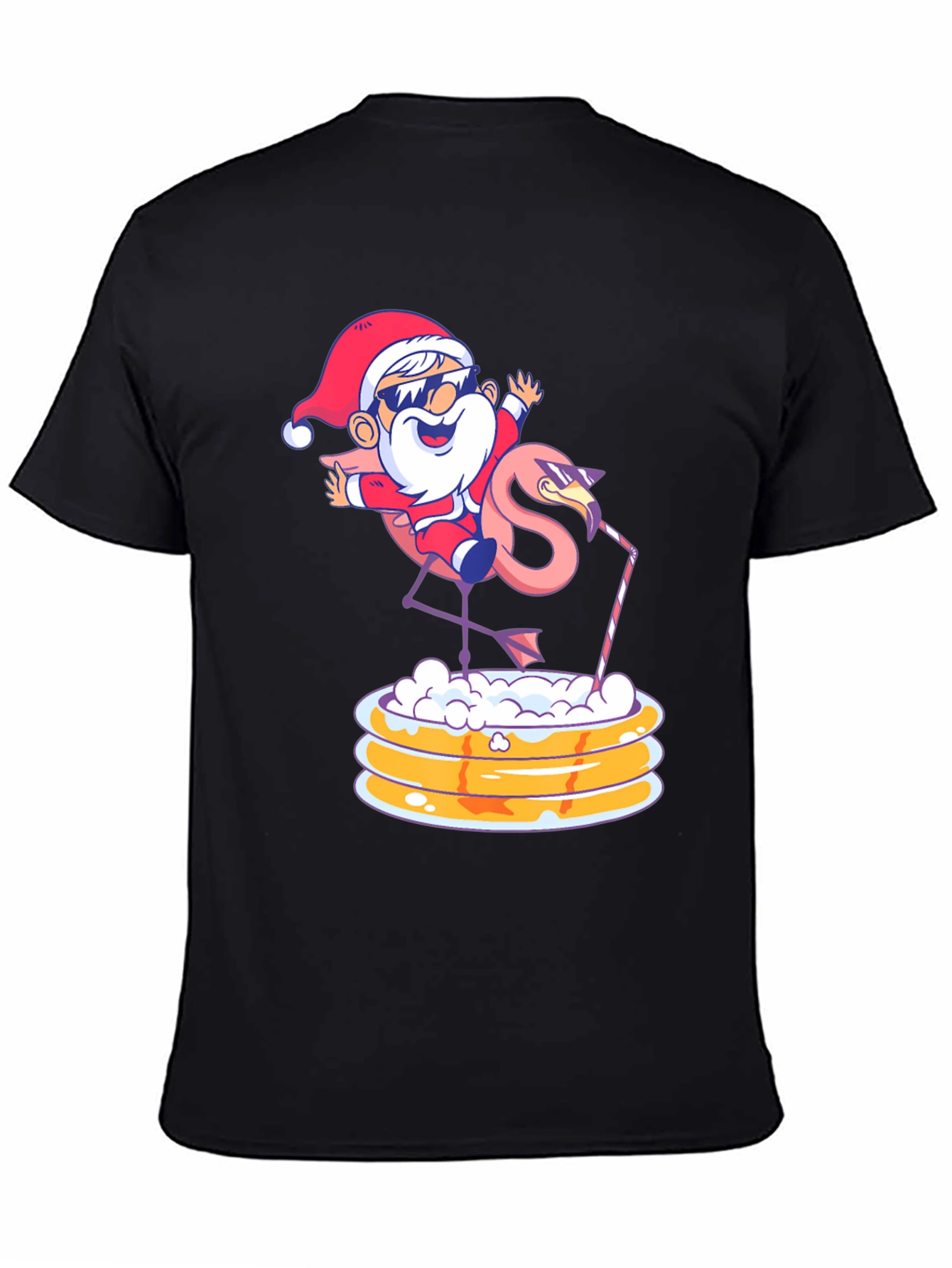 Festive Santa Flamingo T-Shirt