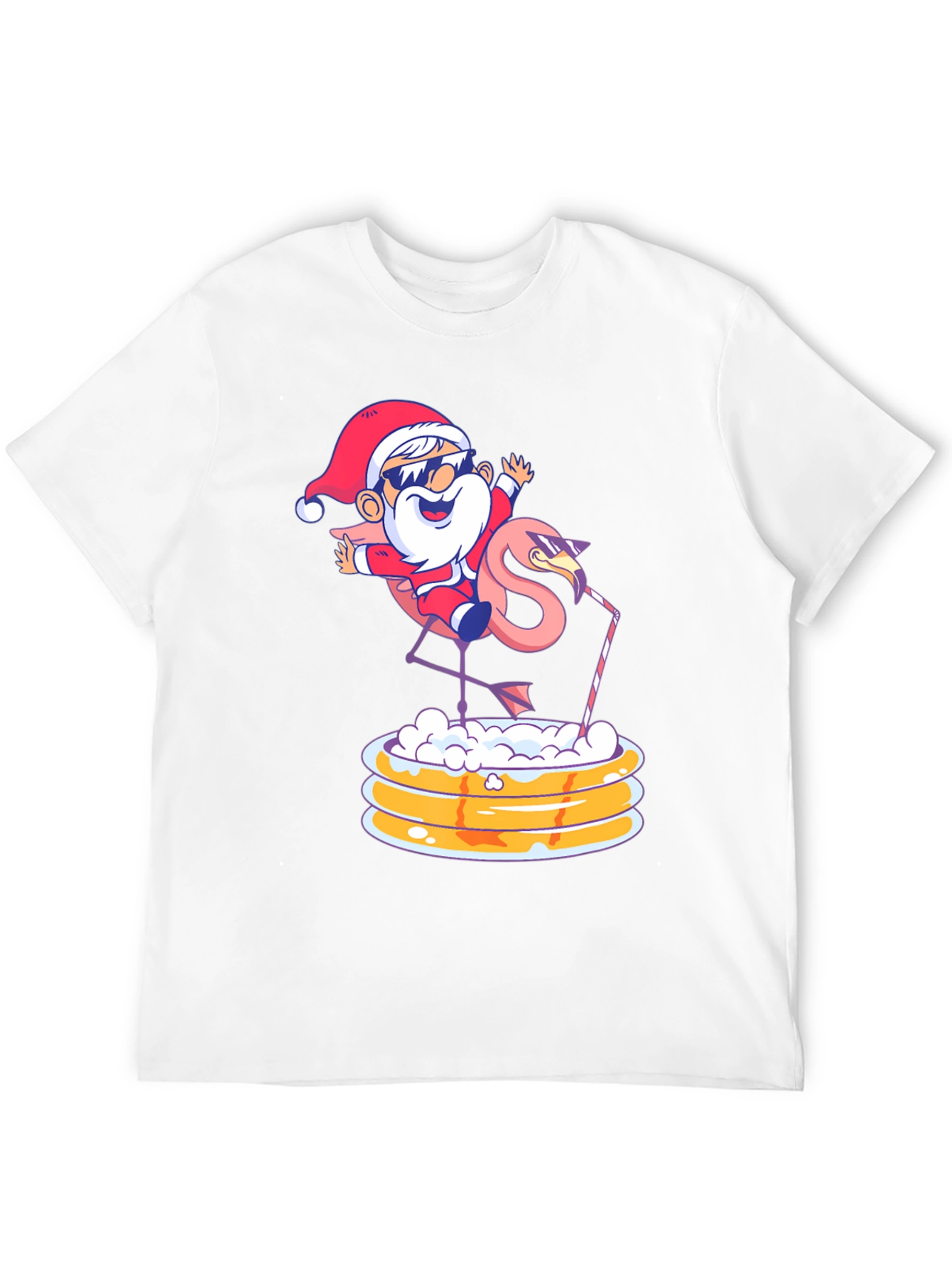 Festive Santa Flamingo T-Shirt