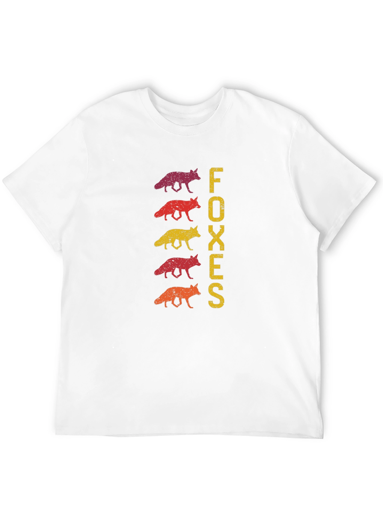 Retro Foxes Graphic Tee - Trendy Animal Lover Shirt