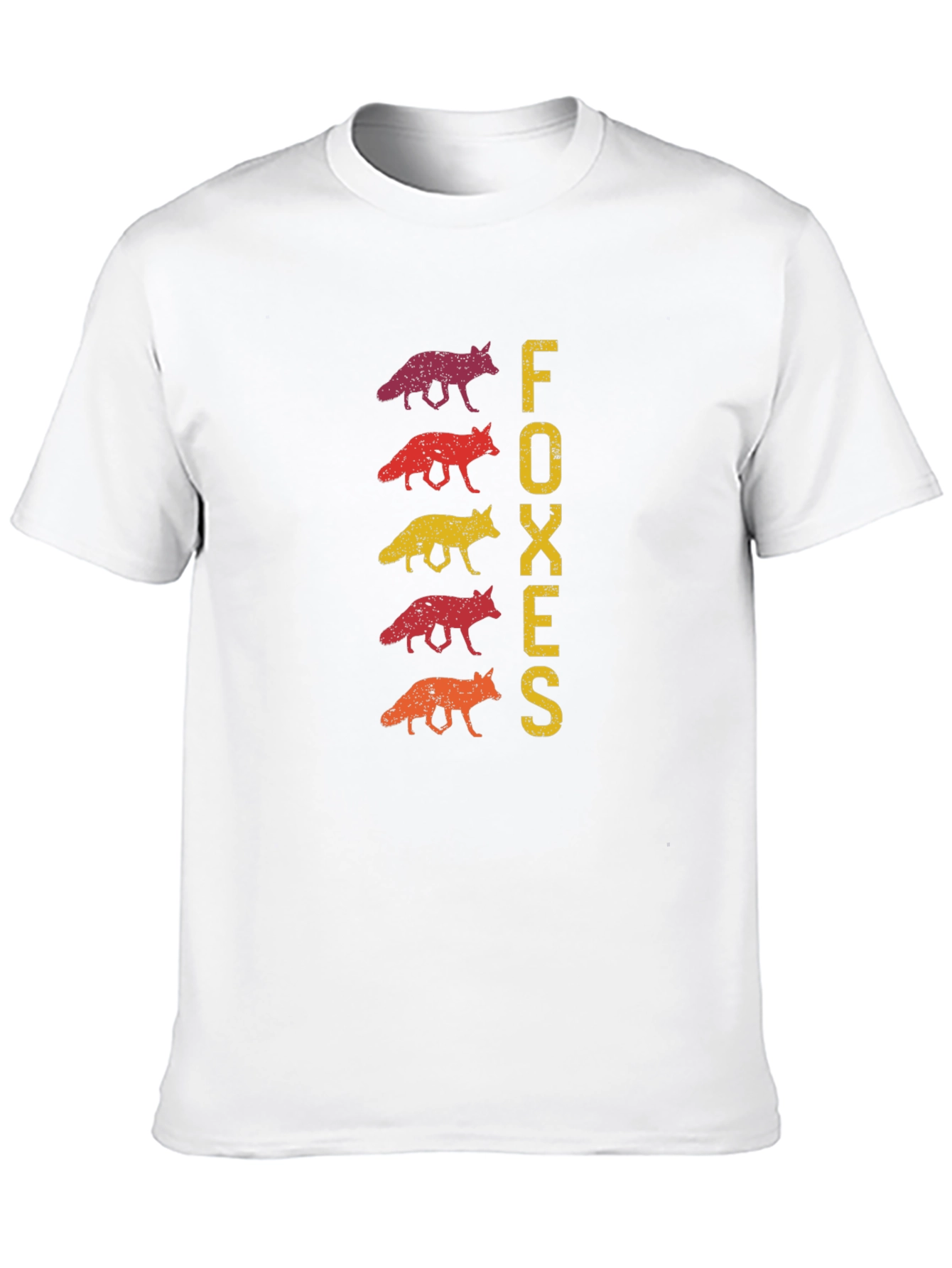 Retro Foxes Graphic Tee - Trendy Animal Lover Shirt