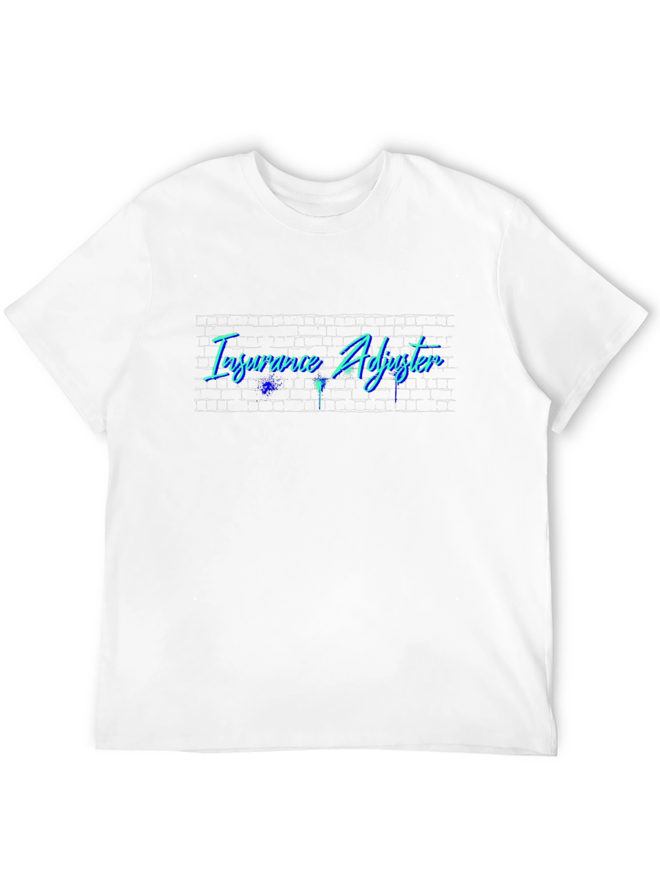 Insurance Adjuster Brick Wall Graphic T-Shirt