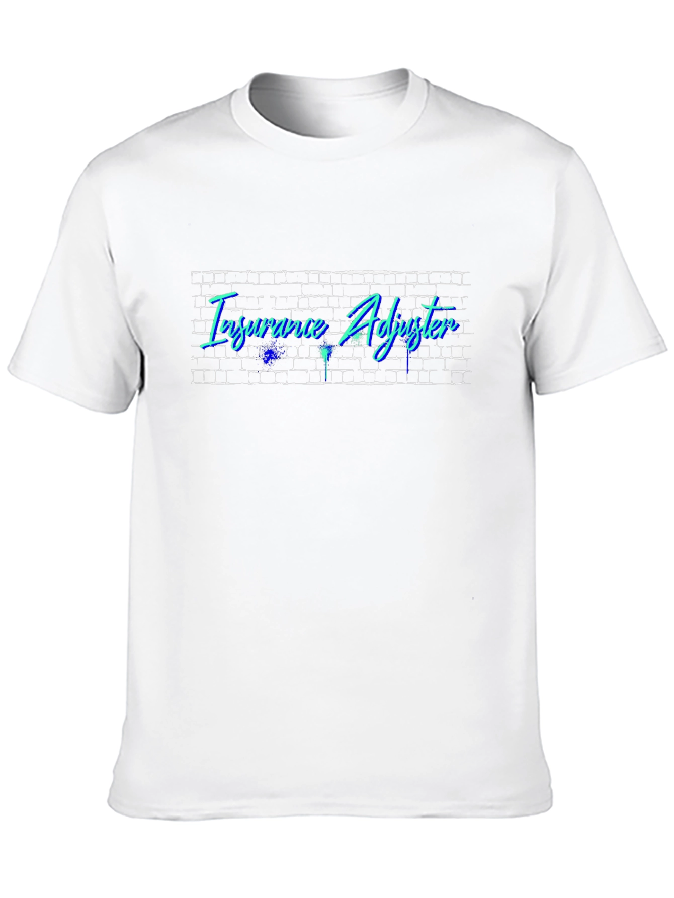Insurance Adjuster Brick Wall Graphic T-Shirt