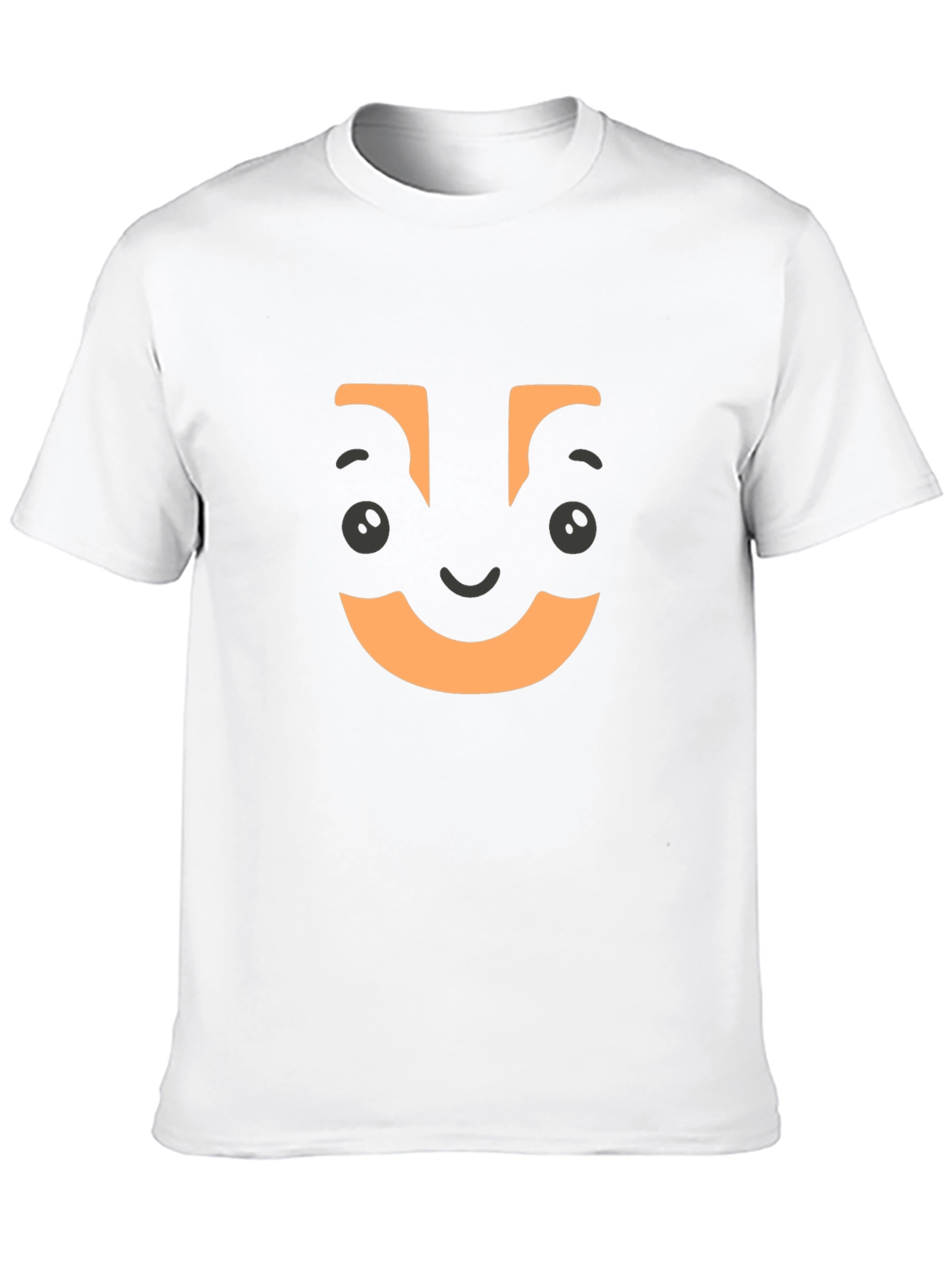 Funny Face Graphic Tee - Black Crew Neck T-Shirt