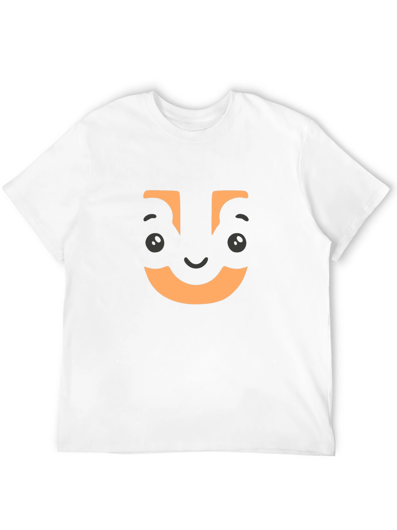 Funny Face Graphic Tee - Black Crew Neck T-Shirt