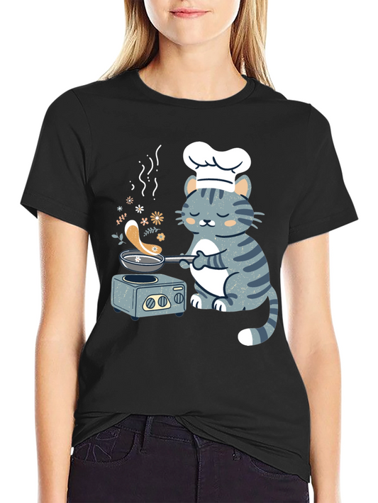 Chef Cat T-Shirt - Funny Cooking Kitten Tee