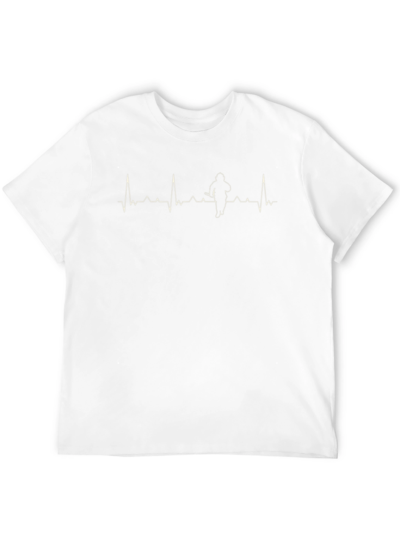 Firefighter Heartbeat Black T-Shirt
