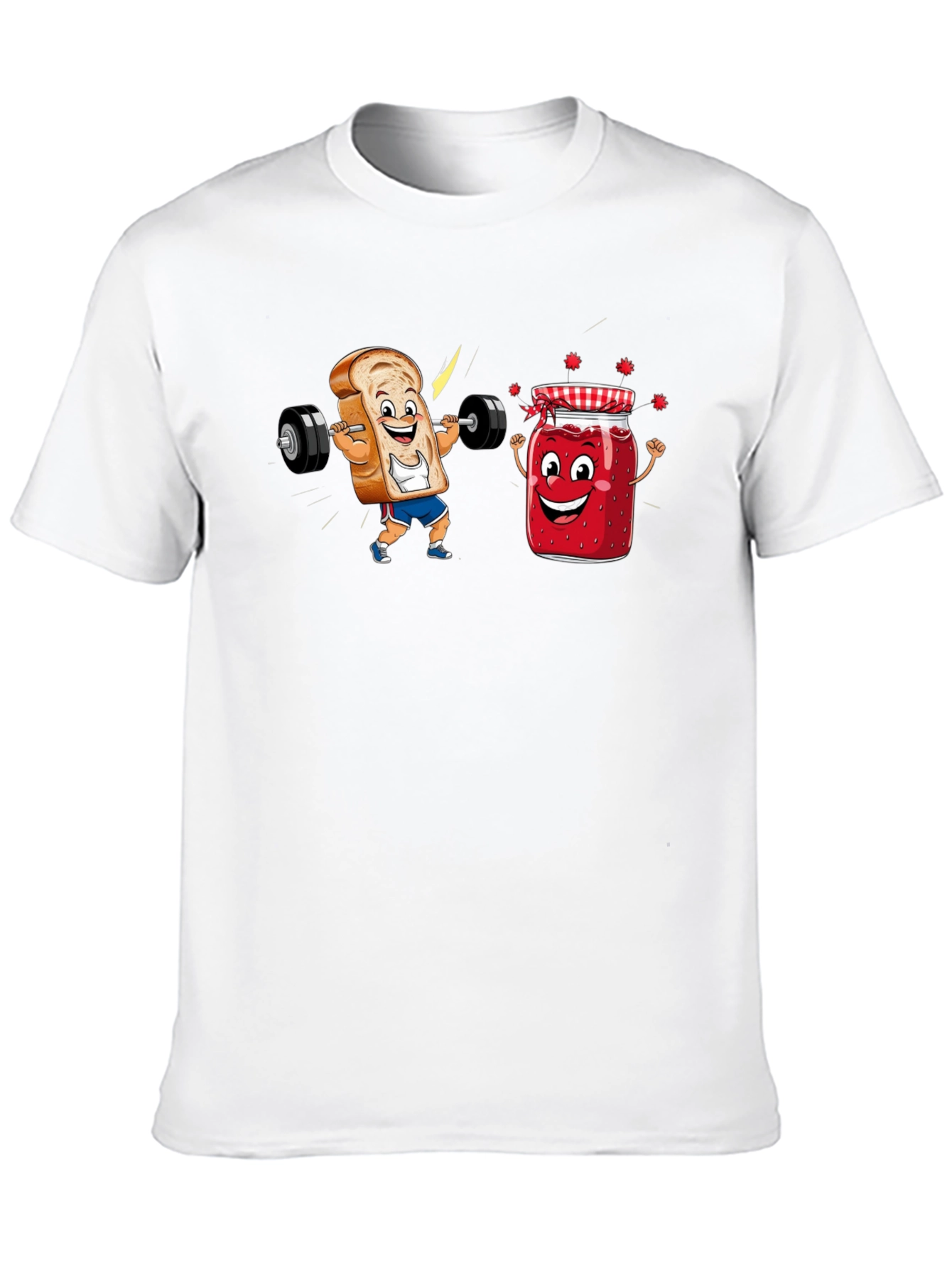 Funny Toast and Jam Workout Black T-Shirt