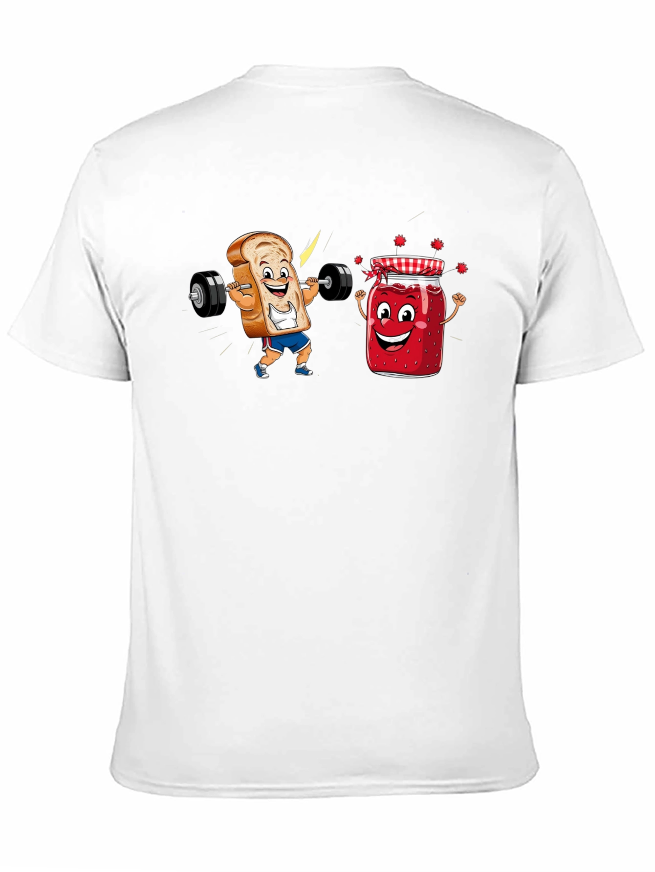 Funny Toast and Jam Workout Black T-Shirt