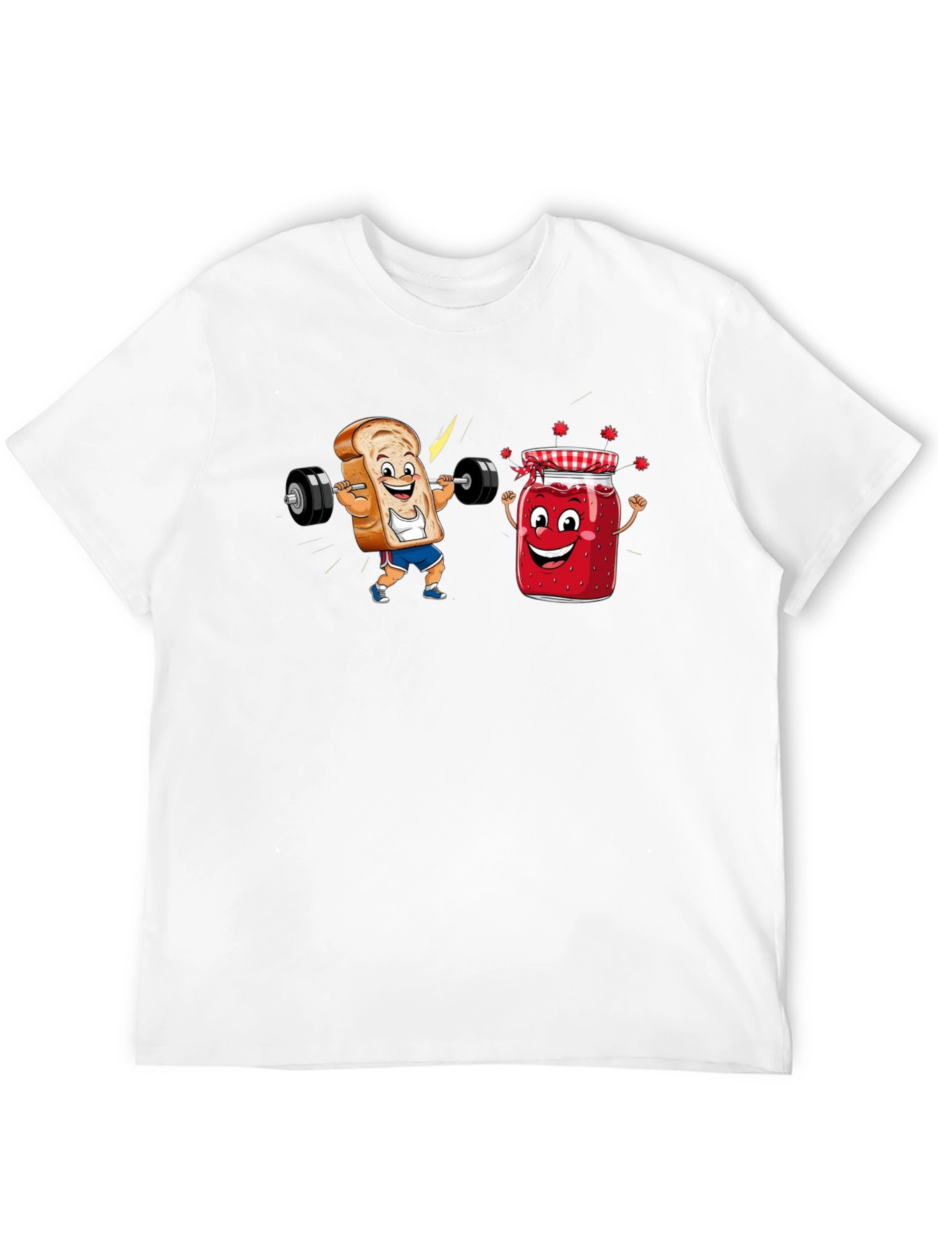 Funny Toast and Jam Workout Black T-Shirt