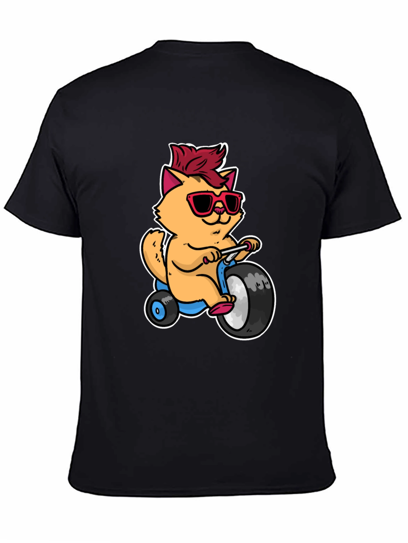 Cool Cat on Tricycle T-Shirt