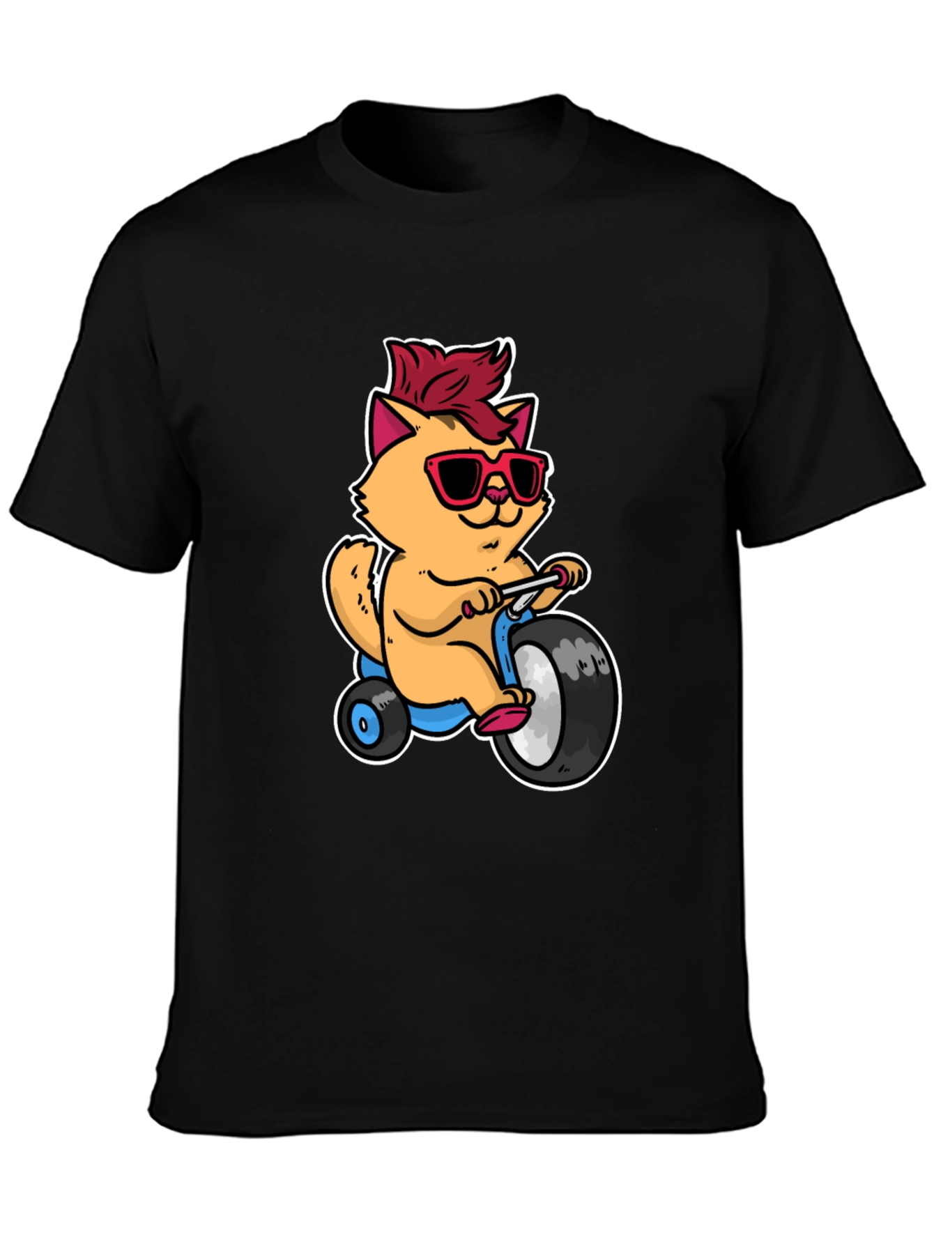 Cool Cat on Tricycle T-Shirt